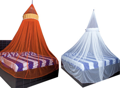 Creative Textiles Polyester Adults Washable Mosquito Net 105 Mosquito Net(White, Ceiling Hung)