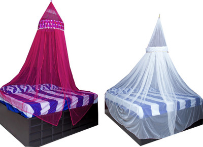 Creative Textiles Polyester Adults Washable Mosquito Net 109 Mosquito Net(White, Ceiling Hung)