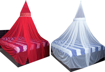 Creative Textiles Polyester Adults Washable Mosquito Net 103 Mosquito Net(White, Ceiling Hung)