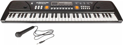 

Khelkhilonenx ELECTRONIC KEYBOARD 61 KEYS WITH MIC AND CHARGER FOR KIDS – BLACK AND WHITE(Black)