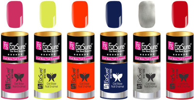 

FORSURE matte finish Color Show Party Girl Nail Paint, Gel base Nail Enamel Multicolor27(Pack of 6)