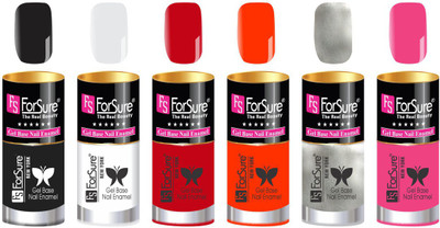 

FORSURE matte finish Color Show Party Girl Nail Paint, Gel base Nail Enamel Multicolor53(Pack of 6)