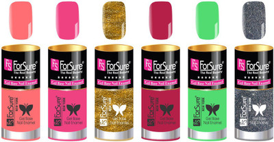 

FORSURE matte finish Color Show Party Girl Nail Paint, Gel base Nail Enamel Multicolor26(Pack of 6)