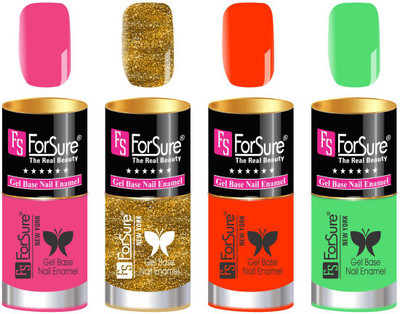 

FORSURE matte finish Color Show Party Girl Nail Paint, Gel base Nail Enamel Multicolor15(Pack of 4)