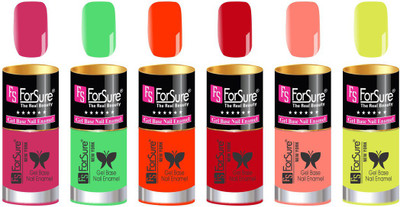 

FORSURE matte finish Color Show Party Girl Nail Paint, Gel base Nail Enamel Multicolor39(Pack of 6)
