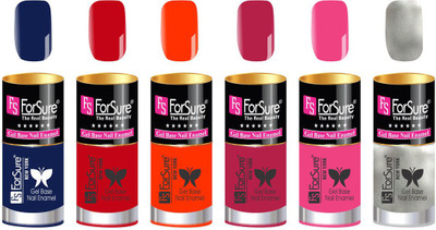 

FORSURE matte finish Color Show Party Girl Nail Paint, Gel base Nail Enamel Multicolor55(Pack of 6)