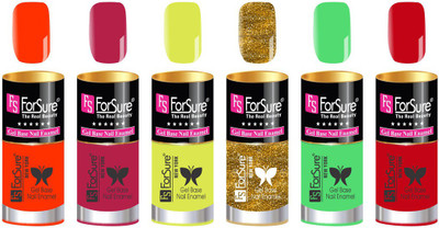 

FORSURE matte finish Color Show Party Girl Nail Paint, Gel base Nail Enamel Multicolor33(Pack of 6)