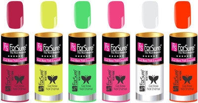 

FORSURE matte finish Color Show Party Girl Nail Paint, Gel base Nail Enamel Multicolor30(Pack of 6)
