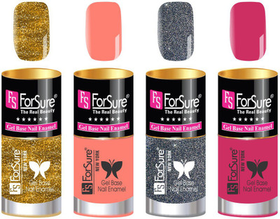 

FORSURE matte finish Color Show Party Girl Nail Paint, Gel base Nail Enamel Multicolor12(Pack of 4)