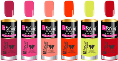 

FORSURE matte finish Color Show Party Girl Nail Paint, Gel base Nail Enamel Multicolor41(Pack of 6)