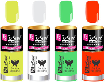 

FORSURE matte finish Color Show Party Girl Nail Paint, Gel base Nail Enamel Multicolor06(Pack of 4)
