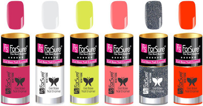 

FORSURE matte finish Color Show Party Girl Nail Paint, Gel base Nail Enamel Multicolor34(Pack of 6)