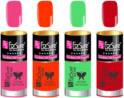 

FORSURE matte finish Color Show Party Girl Nail Paint, Gel base Nail Enamel Multicolor01(Pack of 4)
