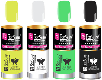 

FORSURE matte finish Color Show Party Girl Nail Paint, Gel base Nail Enamel Multicolor25(Pack of 4)
