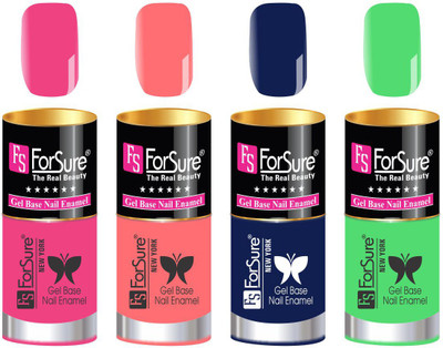 

FORSURE matte finish Color Show Party Girl Nail Paint, Gel base Nail Enamel Multicolor11(Pack of 4)