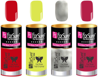 

FORSURE matte finish Color Show Party Girl Nail Paint, Gel base Nail Enamel Multicolor20(Pack of 4)