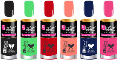 

FORSURE matte finish Color Show Party Girl Nail Paint, Gel base Nail Enamel Multicolor51(Pack of 6)