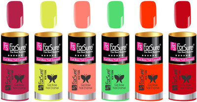 

FORSURE matte finish Color Show Party Girl Nail Paint, Gel base Nail Enamel Multicolor31(Pack of 6)