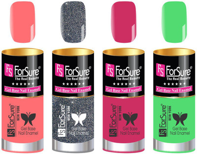 

FORSURE matte finish Color Show Party Girl Nail Paint, Gel base Nail Enamel Multicolor21(Pack of 4)