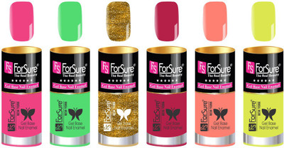 

FORSURE matte finish Color Show Party Girl Nail Paint, Gel base Nail Enamel Multicolor35(Pack of 6)