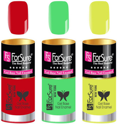 

FORSURE matte finish Color Show Party Girl Nail Paint, Gel base Nail Enamel Multicolor47(Pack of 3)