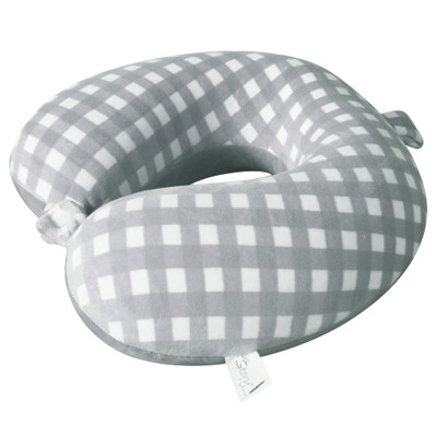 

Story@Home NECK PILLOW CHECKERED Neck Pillow(Grey)