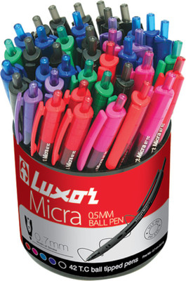 

Luxor Micra Retractable Point 0.7 Mm Tip (Pack of 42) Ball Pen(Pack of 42)