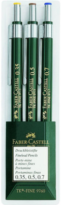 

Faber-Castell TK Fine Mechanical Pencil Wallet Set of 3 (0.35,0.5,0.70) Pencil(Neutral)