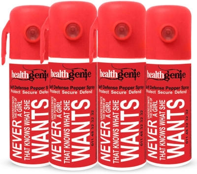 

Healthgenie Self Defence, Protection & Safety Pepper Spray For Men & Women, Pack Of 4 Pepper Stream Spray