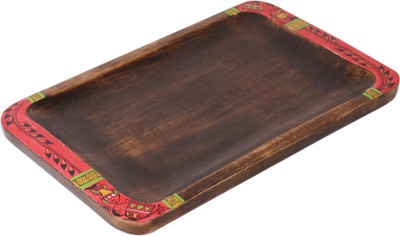 VarEesha Hand Painted Mango Wood Rectangle Tray Tray