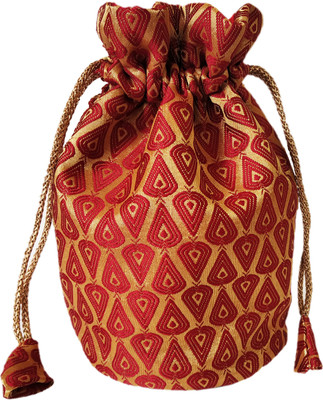 

auk Elegant Maroon Brocade Potali For Women's. Potli(Maroon)