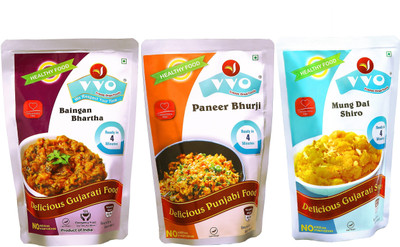 

VVO Ready to eat Freeze Dried Mung Dal Shiro, Baingan Bhartha & Paneer Bhurji (Combo of 3) 165 g