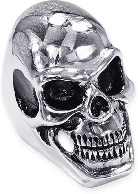 

Peora 316L Stainless Steel Special Goth Skull Head Punk Style Design Ring Stainless Steel Ring, Silver