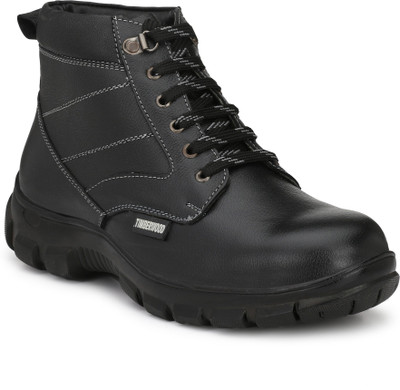 

Timberwood Genuine Leather Steel Toe Safety Shoe for Men,TW33 Boots For Men(Black