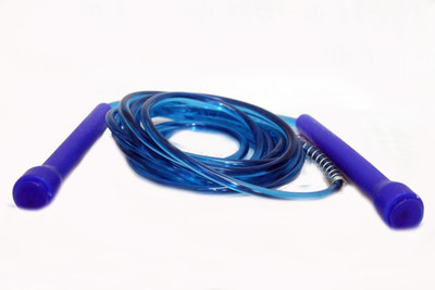 

HEALTH FIT INDIA Blue Color Weight Loss Ball Pencil Rope Speed Skipping Rope(Blue, Length: 259 inch)