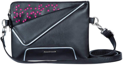 

Fastrack Women Casual Black Leatherette Sling Bag