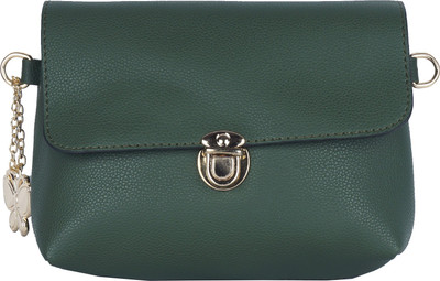 

Butterflies Women Casual, Evening/Party Green PU Sling Bag