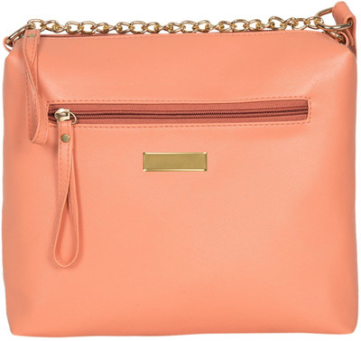 

ADISA Women Casual Pink, Orange PU Sling Bag, Orange;pink