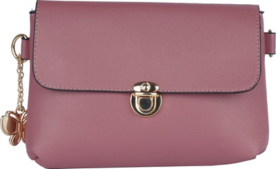 

Butterflies Women Evening/Party Pink, Beige PU Sling Bag, Beige;pink