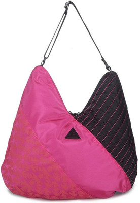 

Fastrack Women Casual Pink, Black Nylon Sling Bag, Black;pink