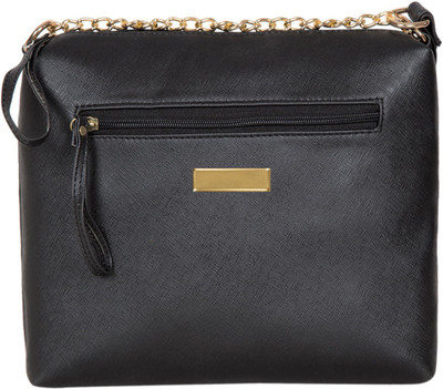 

ADISA Women Casual Black PU Sling Bag