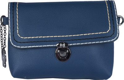

Butterflies Women Casual Blue PU Sling Bag