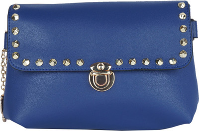 

Butterflies Women Casual Blue PU Sling Bag