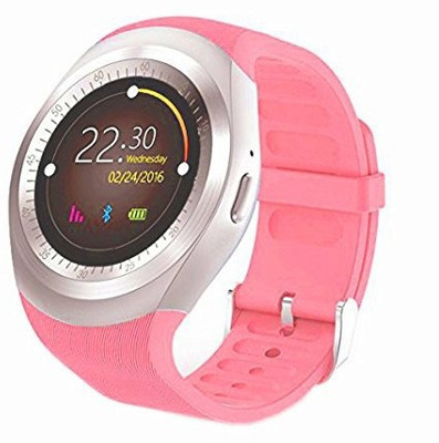 

UFIT UFIT Y1 Pink Smart Watch SIM Card Slot With Dialing Feature Smartwatch(White Strap Free Size)