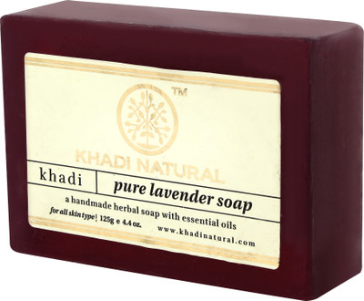 

Khadi Natural Hand Made Pure Lavender Soap Pack of 3(375 g, Pack of 3)