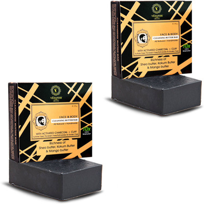 

Vedansh Face & Body Cleansing Butter Bar With Activated Charcoal And Clay 150gm (Pack Of 2)(300 g, Pack of 2)