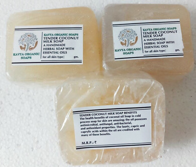

Kavya Organic Soap Kavya Tender Coconut Soap(100 g, Pack of 3)