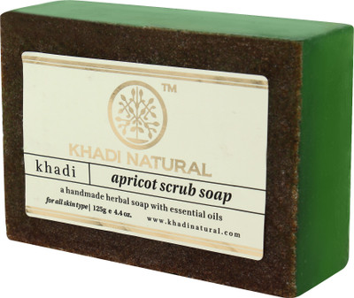 

Khadi Natural Hand Made Apricot Scrub Soap Pack of 3(375 g, Pack of 3)