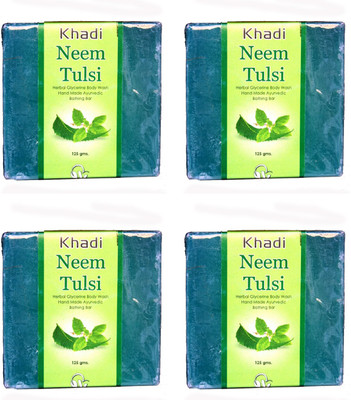 

Vashu Khadi Neem Tulsi Soap(500 g, Pack of 4)