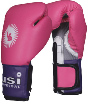 

USI Crusher Training Boxing Gloves 10oz Boxing Gloves (L, Purple, Pink), Pink/purple